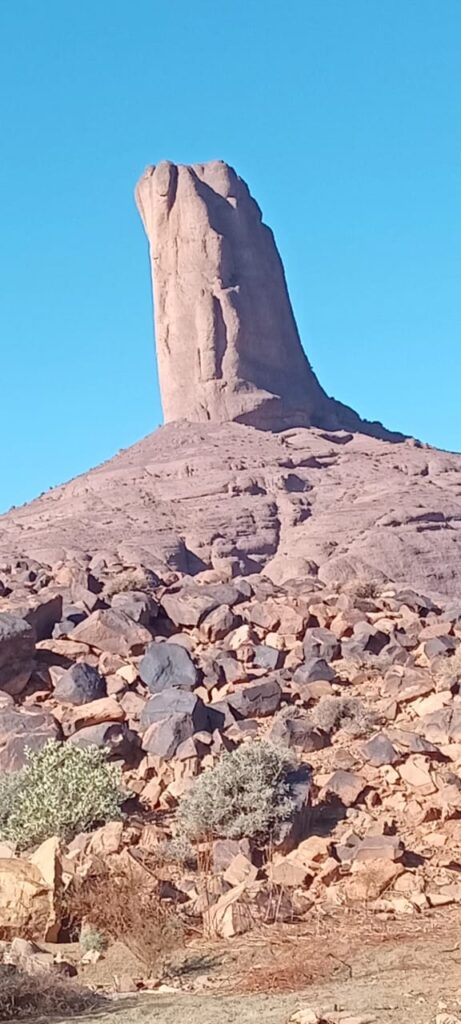 Bab n'Ali Needles volcanic rock formations in Jbel Saghro, Anti-Atlas trekking Morocco